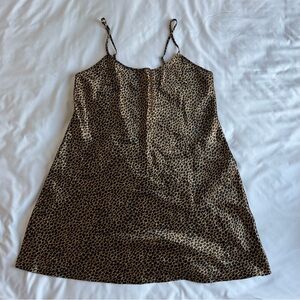 Leopard Print Slip Dress